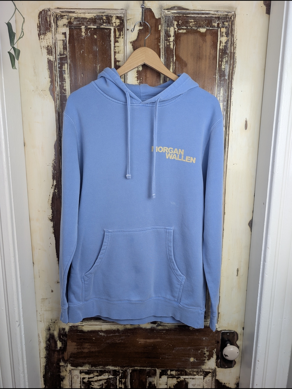 Morgan Wallen Blue One Thing At A Time Graphic Hoodie Medium Merch Country Music